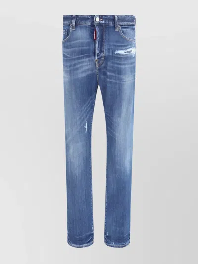 Dsquared2 Skinny Five-pocket Slim Cut Trousers In Blue
