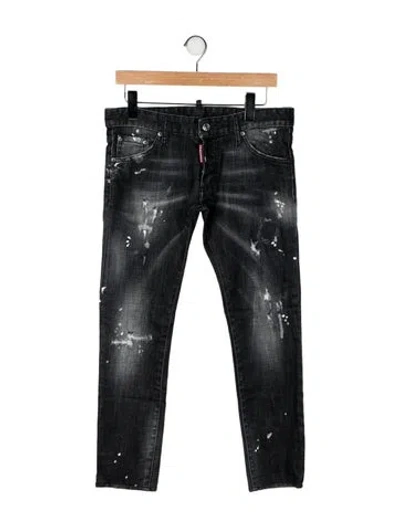 Pre-owned Dsquared2 Skinny Jeans In Gray