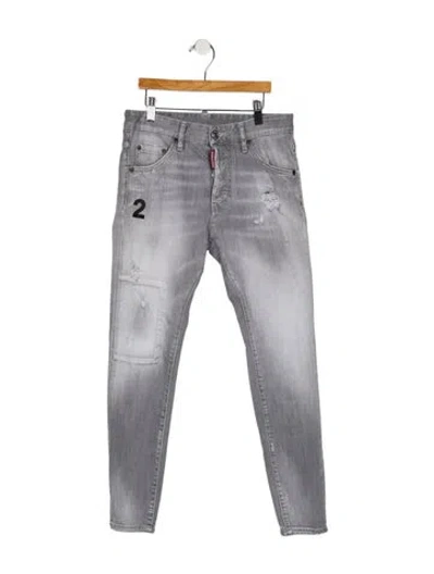Pre-owned Dsquared2 Skinny Jeans In Gray