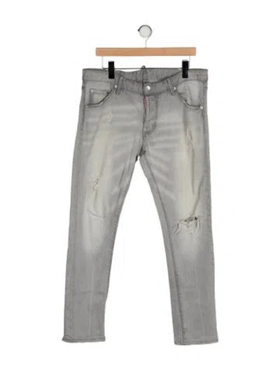 Pre-owned Dsquared2 Skinny Jeans In Gray