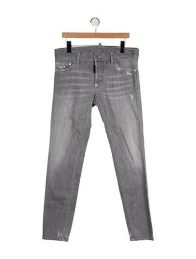 Pre-owned Dsquared2 Skinny Jeans In Gray