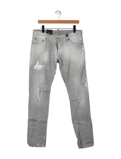 Pre-owned Dsquared2 Skinny Jeans In Gray