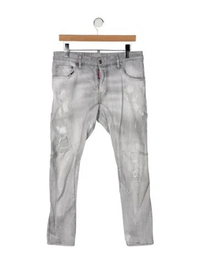 Pre-owned Dsquared2 Skinny Jeans In Gray