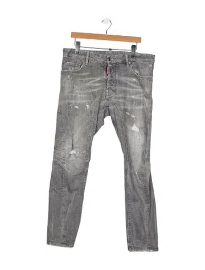 Pre-owned Dsquared2 Skinny Jeans In Gray