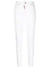 Dsquared2 Skinny Jeans With Classic Five-pocket Design In White
