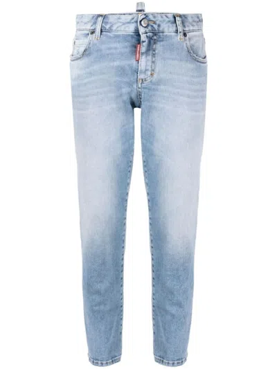 Dsquared2 Skinny Jeans With Five-pocket Design In Blue