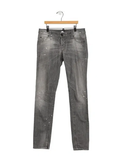 Pre-owned Dsquared2 Skinny Leg Pants In Grey