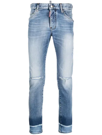 Dsquared2 Skinny Washed Denim Jeans