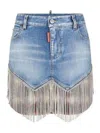 Dsquared2 Denim Mini Skirt In Blue