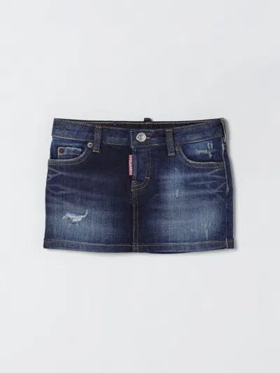 DSQUARED2 SKIRT DSQUARED2 KIDS COLOR DENIM,H32600028