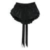 Dsquared2 High Waist Ruffled Skirt Bow Detail In Black