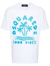 Dsquared2 Graphic Print Relaxed Fit Crew Neck T-shirt In White
