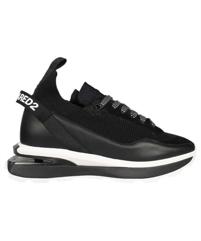 Dsquared2 Slash Mid-top Sneakers In Black