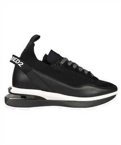Pre-owned Dsquared2 Slash Mid-top Sneakers In Black