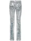 Dsquared2 Slashes Jeans In Silver