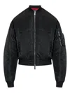 Dsquared2 Black Nylon Bomber Jacket In Black