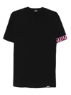 Dsquared2 Sleeve-detail Crew-neck T-shirt In Black