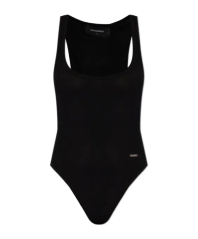 Dsquared2 Sleeveless Bodysuit In Black