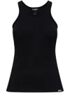 Dsquared2 Sleeveless Cotton Top In Black