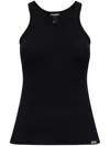 Dsquared2 Sleeveless Cotton Top In Black