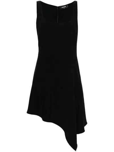 Dsquared2 Sleeveless Crepe Dress In Black