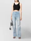 Dsquared2 Sleeveless Cropped Racerback Top In White
