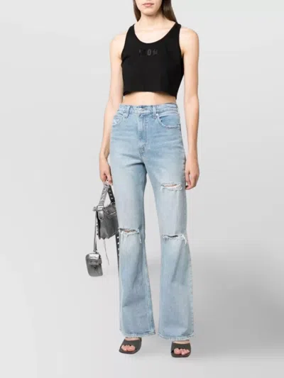 Dsquared2 Sleeveless Cropped Racerback Top In White