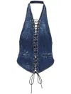 Dsquared2 Sleeveless Denin Shirt In Blue