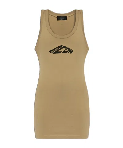 DSQUARED2 DSQUARED2 ICON PRINTED SLEEVELESS MINI DRESS