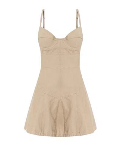 Dsquared2 Sleeveless Dress In Neutral