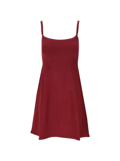 Dsquared2 Sleeveless Flared Mini Dress In Red