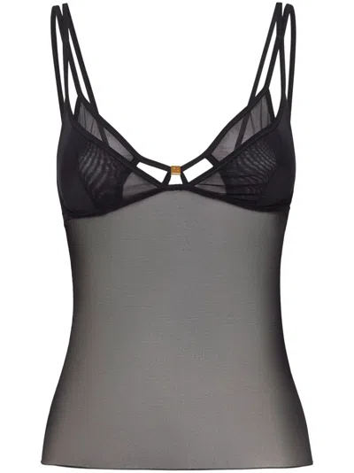 Dsquared2 Sleeveless Night Top In Black
