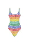 Dsquared2 Sleeveless One-piece Swimsuit In Multi