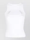 Dsquared2 Sleeveless Racerback Top Cut-out Detail In White