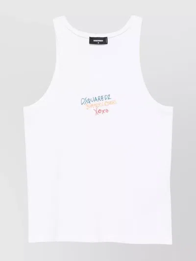 Dsquared2 Sleeveless Scoop Neck Graphic Print