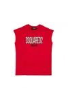 Dsquared2 Sleeveless T-shirt With  Milano Logo In Red