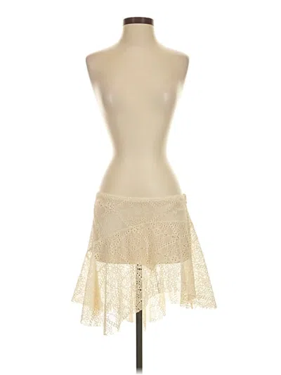 Dsquared2 Sleeveless Top Ivory Strapless Neckline Tops In Neutral