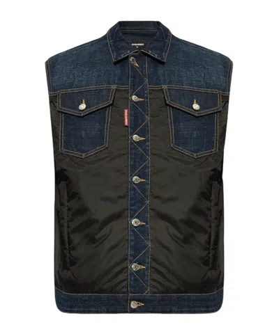 Dsquared2 Logo-tag Gilet In Black