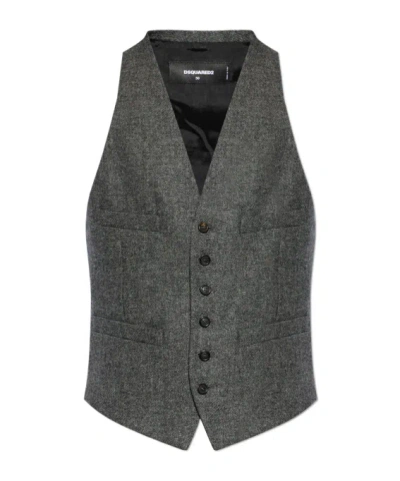 Dsquared2 Sleeveless Vest In Green