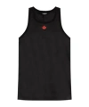 Dsquared2 Embroidered-logo Cotton Top In Black