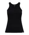 Dsquared2 Sleeveless Cotton Top In Black