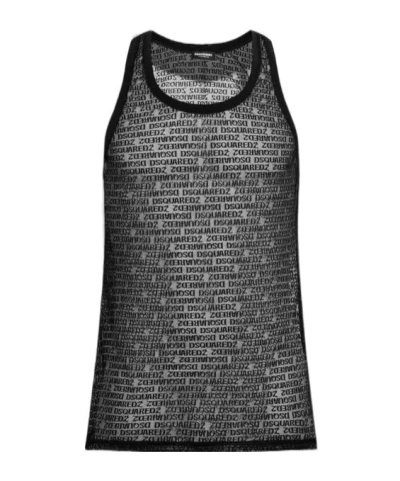 Dsquared2 Sleeveless Vest In Black