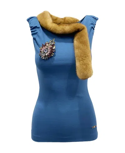 Dsquared2 Sleeveless Vest In Blue