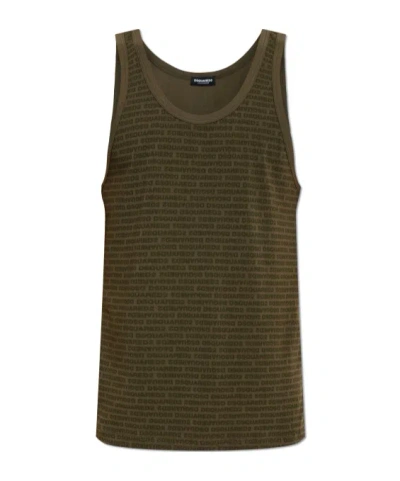 Dsquared2 Sleeveless Vest In Green
