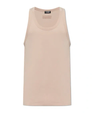Dsquared2 Sleeveless Vest In Nude