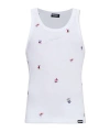 Dsquared2 Embroidered Ribbed Tank Top In White