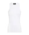 Dsquared2 Sleeveless Vest With Round Neck In White