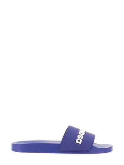 Dsquared2 Slide Sandal In Blue