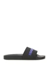 Dsquared2 Black Slides With Wide Strap And Sturdy Sole