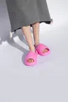 Dsquared2 Logo-embossed Open-toe Slides In Pink